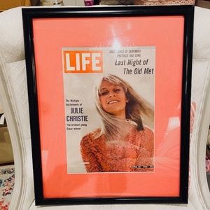 AP2-1966 Life Magazine Cover Julie Christie Framed Vintage Art